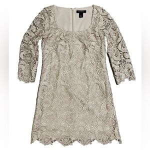 👗 Elegant Cream Nude Lace Cocktail Dress by White House Black Market! 👗Size 00